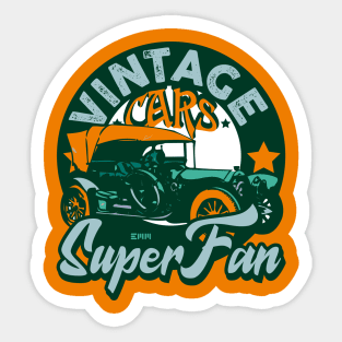 Vintage cars, classic cars, retro cars Sticker